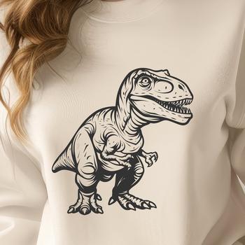 An SVG vector graphic of a prehistoric T Rex dino, suitable for use in various design projects.