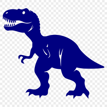 A detailed illustration of a Tyrannosaurus Rex in full body, rendered as a vector graphic.