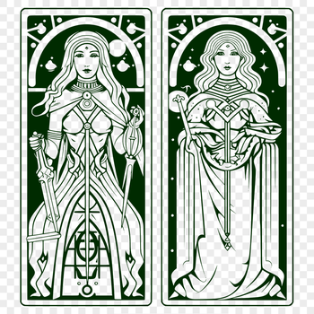 Stunning Tarot Card SVG, PNG, PDF And DXF Files