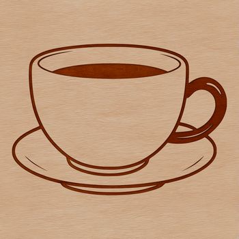 A simple vector design illustration of a teacup, suitable for various applications.