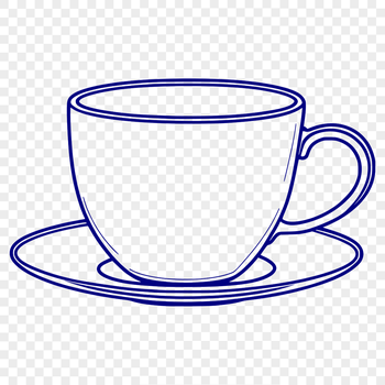 A teacup design suitable for vector art projects.