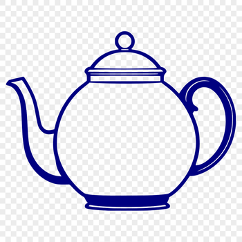 SVG design of a teapot, ideal for vector art and cutting machine templates.