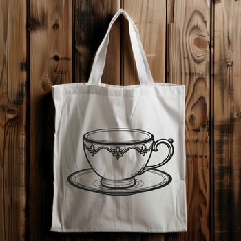 A vector illustration of a teacup, suitable for cutting out with a machine or printing as is.