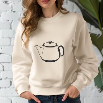 A digital illustration of a teapot, designed as vector art suitable for various applications.