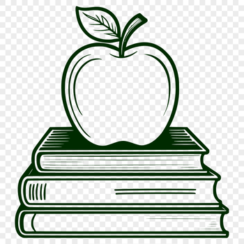 A digital illustration of an open book with the Apple logo on its cover, suitable for educational and professional settings.