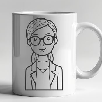 An SVG vector graphic depiction of a teacher, suitable for use in educational materials or digital designs.