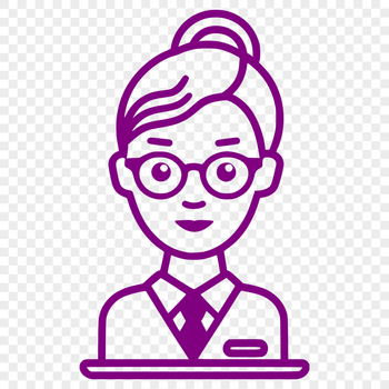 A female educator standing in front of a classroom, symbolizing the teaching profession.