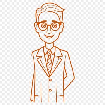 A professional teacher standing in front of a whiteboard, representing the education profession.