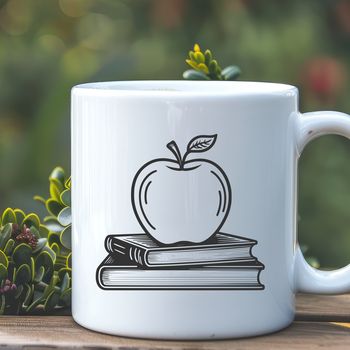 An illustration of a book featuring the Apple logo, suitable for education and classroom settings.