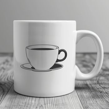 A stylized teacup illustration, suitable for digital designs and crafts.
