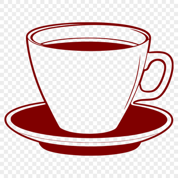 A simple vector illustration of a teacup, ideal for digital designs and crafts.
