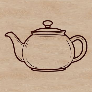 An SVG vector design of a teapot for crafting and DIY projects featuring a teapot with intricate details.