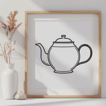 A simple, vector design of a teapot.
