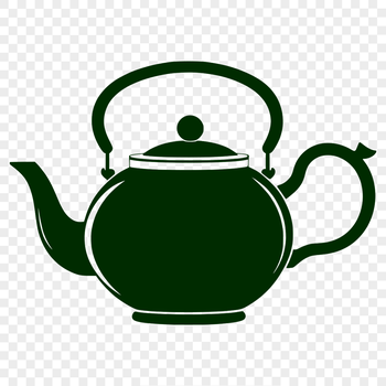 A teapot illustration in a vector format, suitable for digital designs.