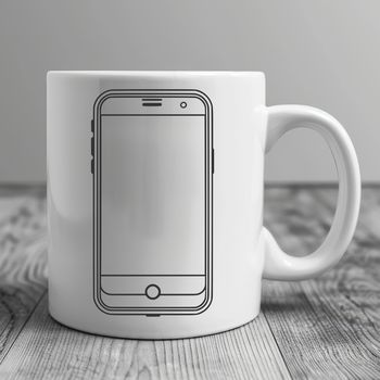 A modern mobile phone design in vector format, suitable for digital use and customization.