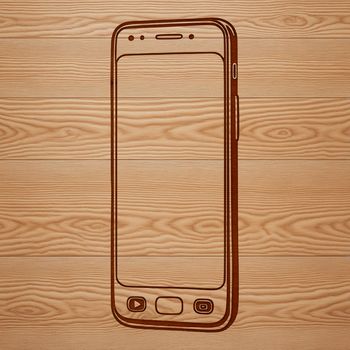 A sleek smartphone design represented in vector format.