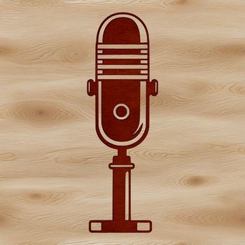 Simple SVG icon representation of a microphone for use in technology and creative applications.