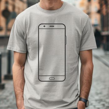 A modern mobile phone design in vector format, suitable for digital use.