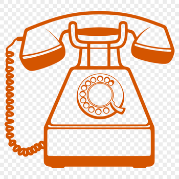 A simple telephone icon created as a vector graphic.