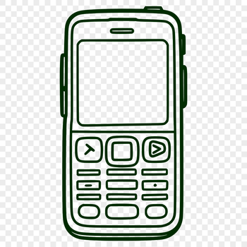 High-resolution digital illustration of a smartphone with sleek design.