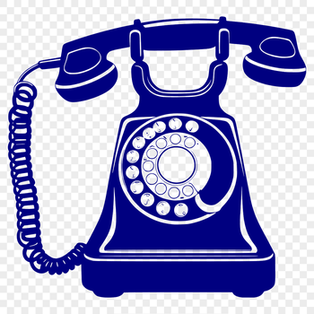 A simple telephone icon designed as a vector graphic.