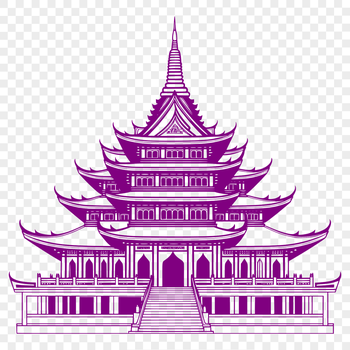 Buddhist temple design with intricate details and traditional architecture.