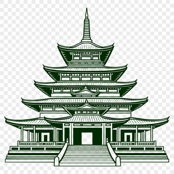 Buddhist temple architecture with ornate details and traditional design elements.