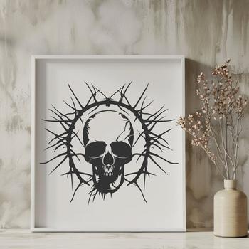 Stunning Skull In DXF Format