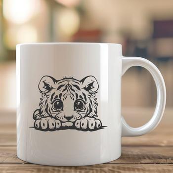An illustration of a big cat, specifically a tiger, in a vector format suitable for commercial and personal use.