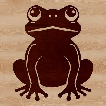 A vector illustration of a common wild animal found in gardens and ponds, depicted in simple shapes.