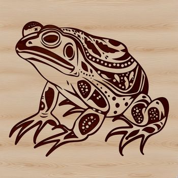 A detailed illustration of a toad in a stylized design suitable for digital cutting machines.