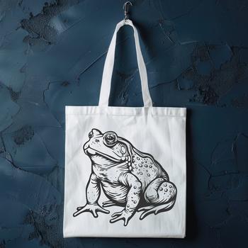 Illustrated toad in vector format, suitable for digital art and design projects.