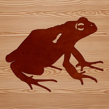 A digital illustration of a wild animal, specifically a toad, created as a vector graphic in SVG format.