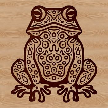 A colorful illustration of a wild toad with ornate details, suitable for vector design and cutting machine projects.
