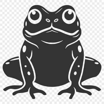 A full-body illustration of a toad in a simple design style.