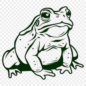 An SVG graphic of a toad animal, suitable for digital design projects.