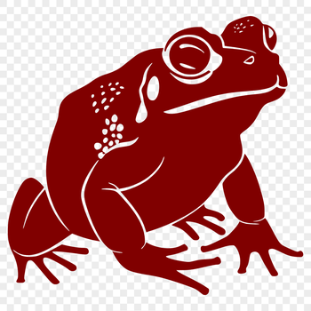 A simple illustration of a toad in full body pose.
