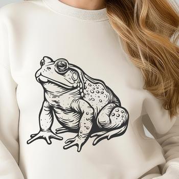 An SVG clip art design featuring a complete toad figure for various uses.