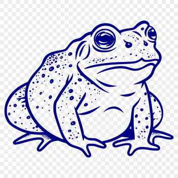 An SVG vector design of a toad animal.