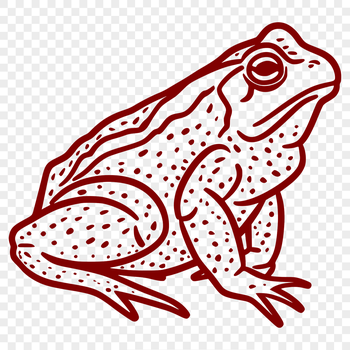 An SVG rendering of an amphibian creature, shown from head to toe.