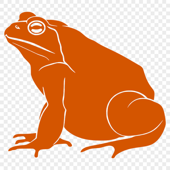 A detailed illustration of a toad from head to tail, suitable for vector design and cutting machine applications.