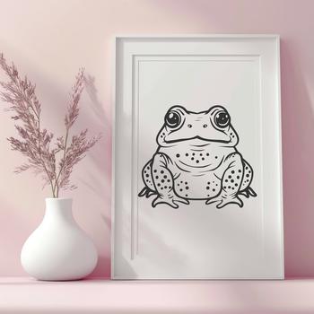A detailed illustration of a toad in full body pose, suitable for vector graphics and digital art.