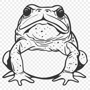 A detailed illustration of a toad's full body, created as a vector graphic for various design applications.