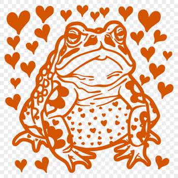 A detailed vector design of a toad featuring intricate details and decorative elements.