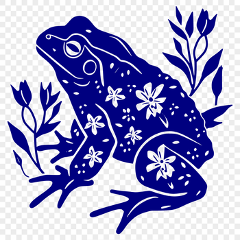 A stylized illustration of a toad in full body pose, suitable for vector graphics design.