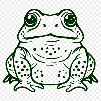 A colorful illustration of a toad's full body from top to bottom.