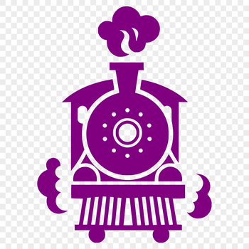 A detailed illustration of a train with moving parts and a realistic design.