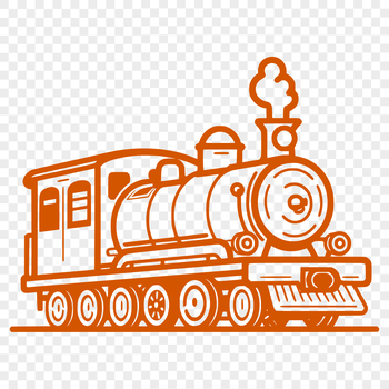 A detailed illustration of a train, suitable for vector design and commercial or personal projects.