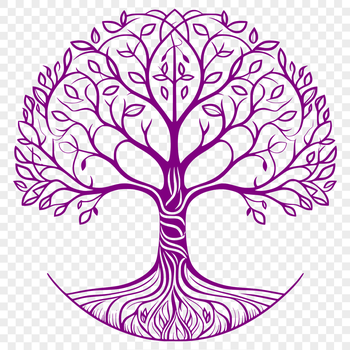 A stylized tree illustration designed as vector art for various digital applications.