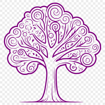 A detailed illustration of a tree, ideal for vector art designs and cutting machine stencils.